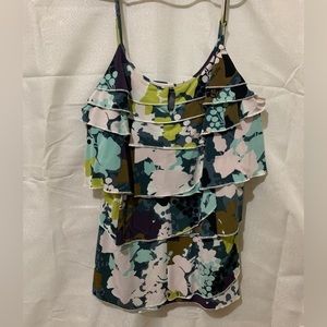 Chelsea & Theodore strap sleeve multicolor, print top size L